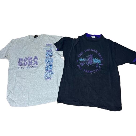 Vintage VTG 90s Graphic T Shirts Large - Picture 2 of 4